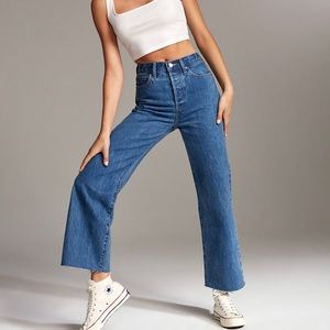 Aritzia Denim Forum Farrah Wide Leg Jean